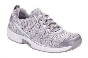 NEW ORTHOFEET women's sandy orthopedic sneaker in silver